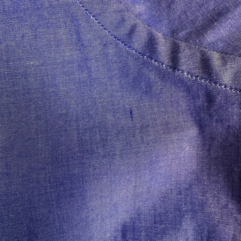Berkley Jensen Mens XXL Blue Short Sleeve Button Down Shirt Wrinkle Free Cotton